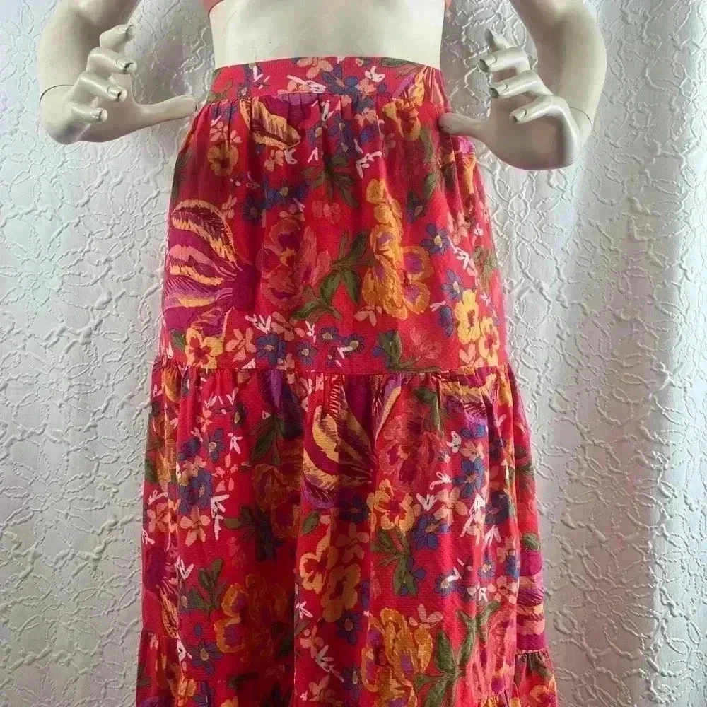 Rachel‎ Rachel Roy Floral Tiered Maxi Skirt Medium